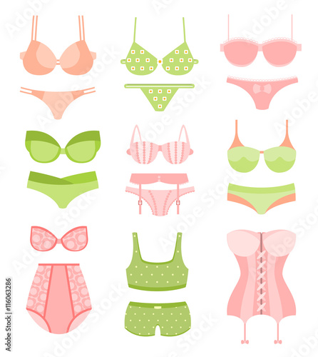 Women Underwear In Pastel Colors Matching Sets