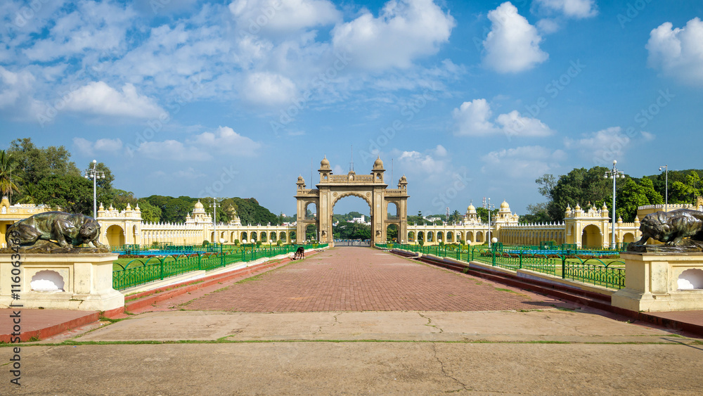 Main entrance gates of Mysore Palace