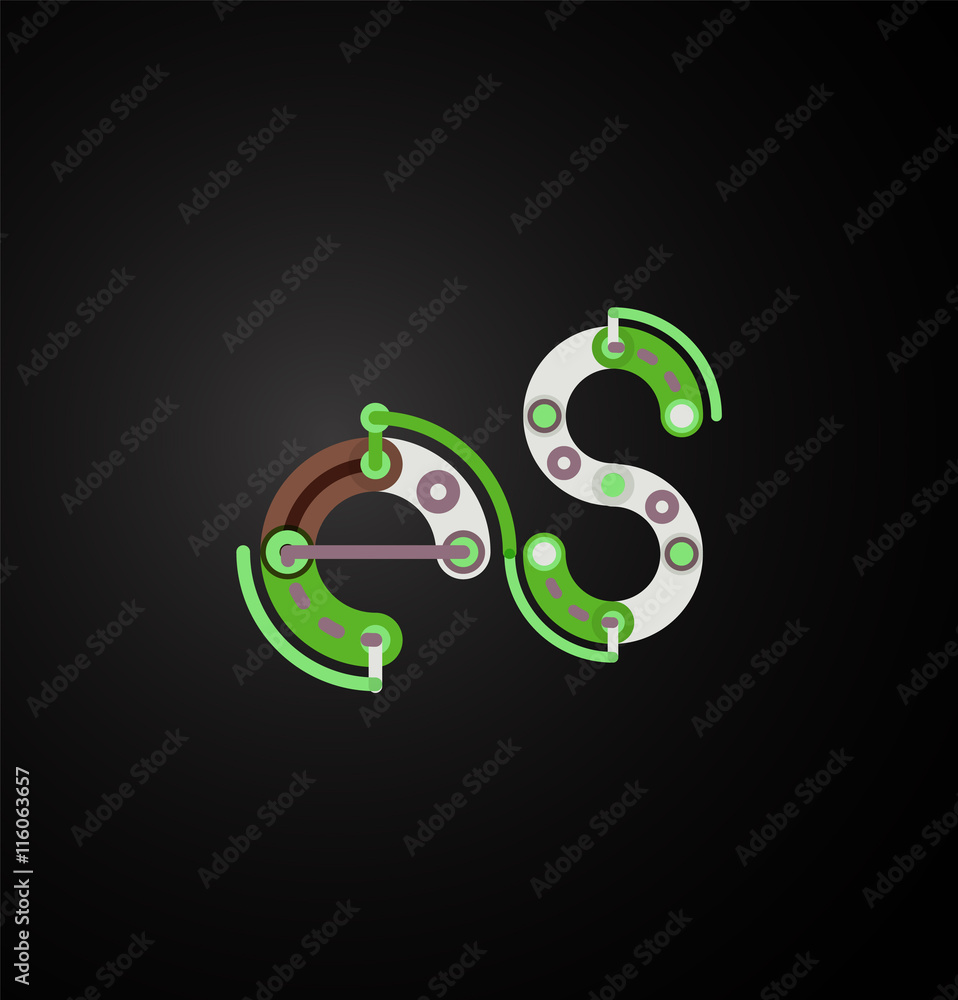 Obraz premium Line letter design