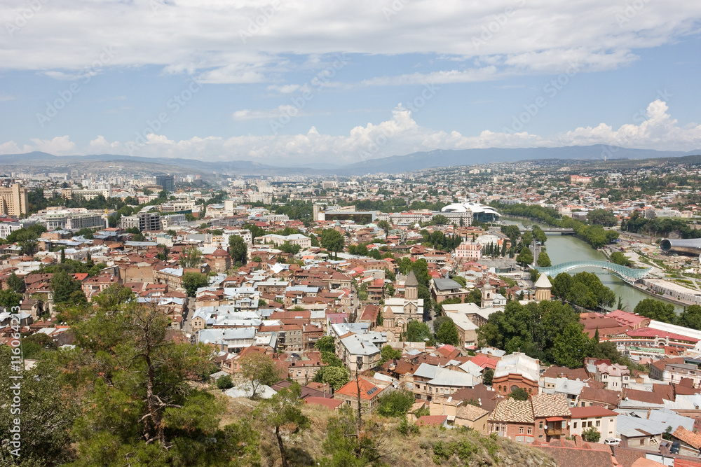 Top view of Tbilisi