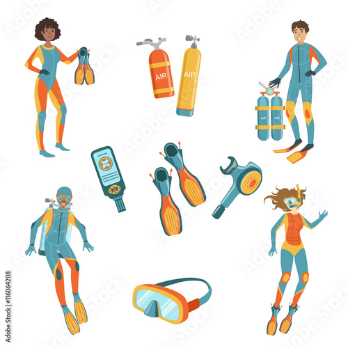 People, Scuba Diving And Freediving Gear