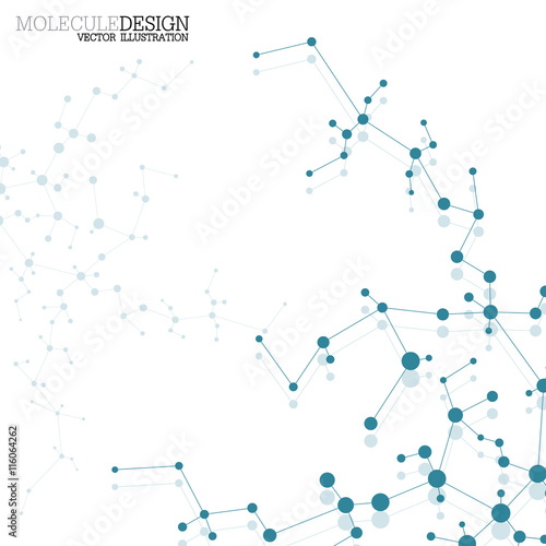 Structure molecule of DNA and neurons. Abstract background. Medicine, science, technology. Vector illustration for your design