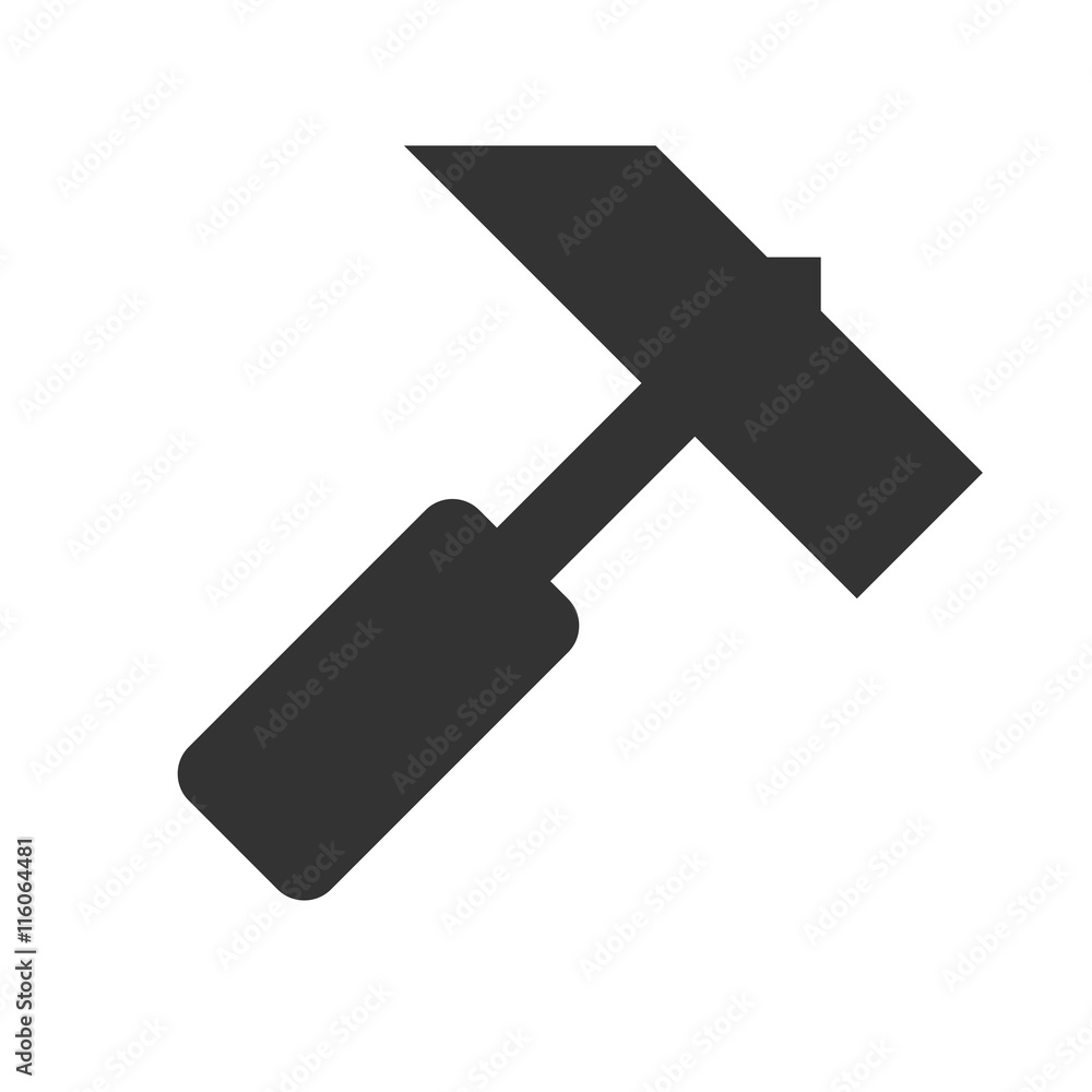 Hammer icon. Simple flat logo of hammer on white background. Vector illustration. Hammer icon. Simple flat logo of hammer on white background. Vector illustration.