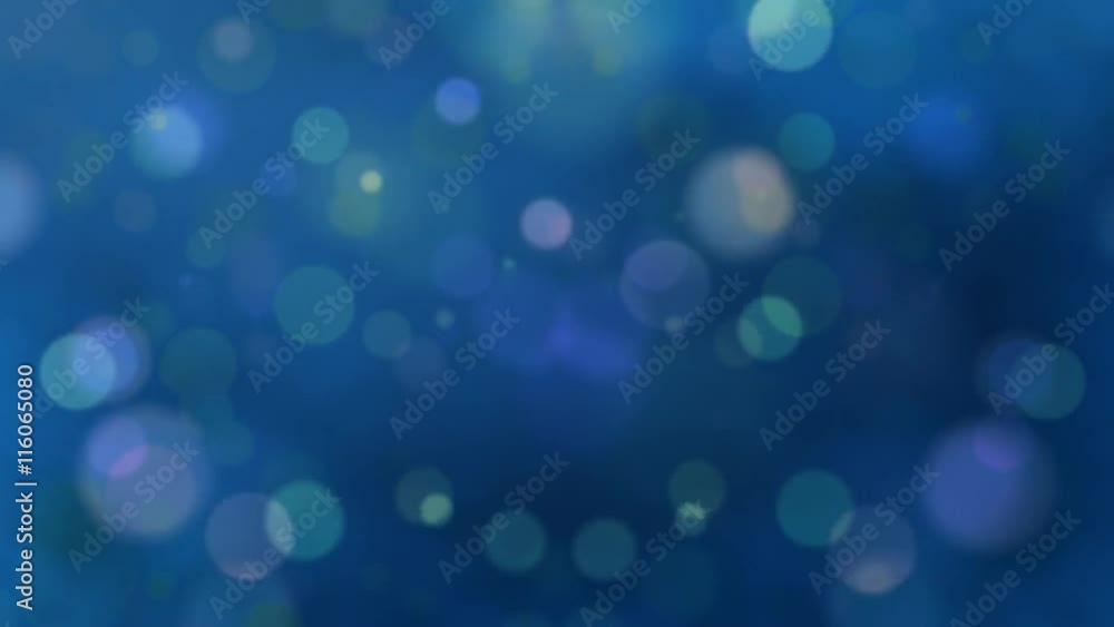 loop of colorful bokeh lights moving across a blue background loop of colorful bokeh lights moving across a blue background