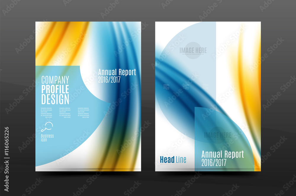 Fototapeta premium A4 size annual report business flyer cover