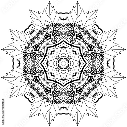 Mandala. Ethnic decorative elements. Hand drawn background.