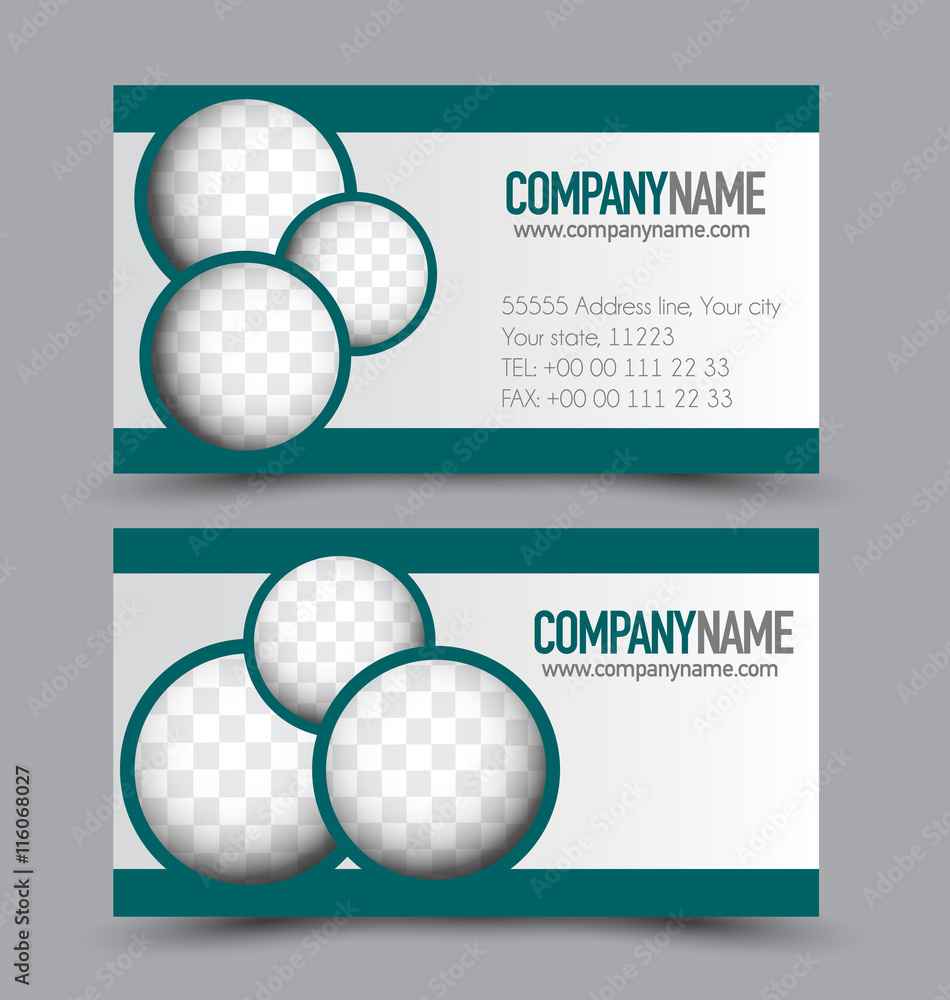 Business card design set template for company corporate style. Green color. Vector illustration. Business card design set template for company corporate style. Green color. Vector illustration.