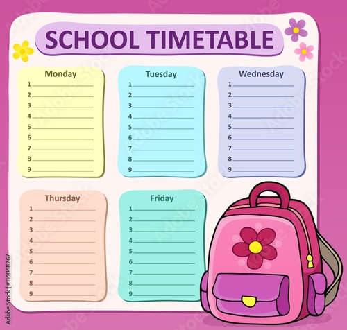 Weekly school timetable composition 8