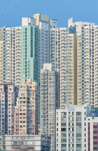 Highrise residential buildings in Hong Kong