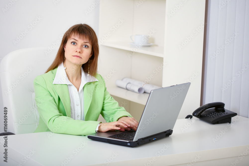 Women prevented from working on computer Women prevented from working on computer