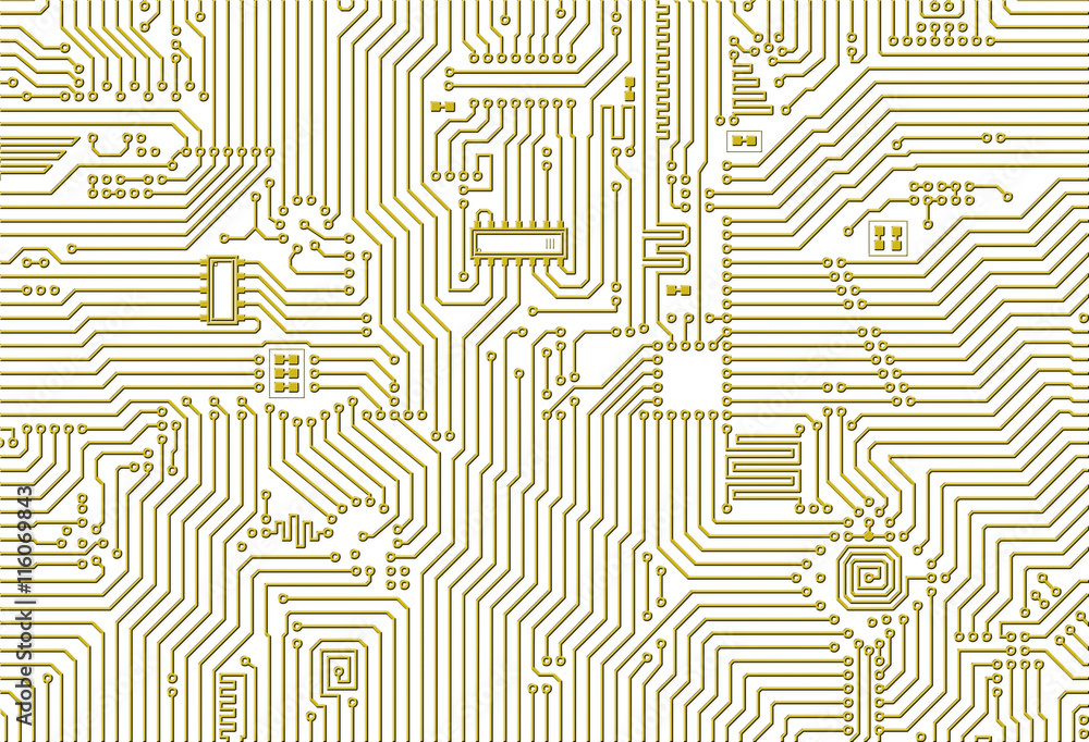 Golden industrial circuit board pattern