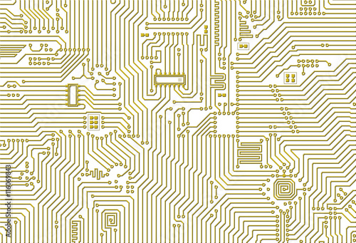 Golden industrial circuit board pattern