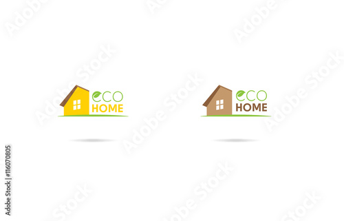 Eco home flat logo