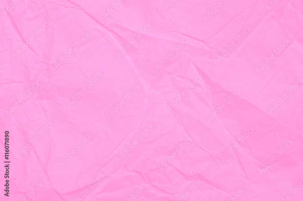 crumpled pink paper tissue  background