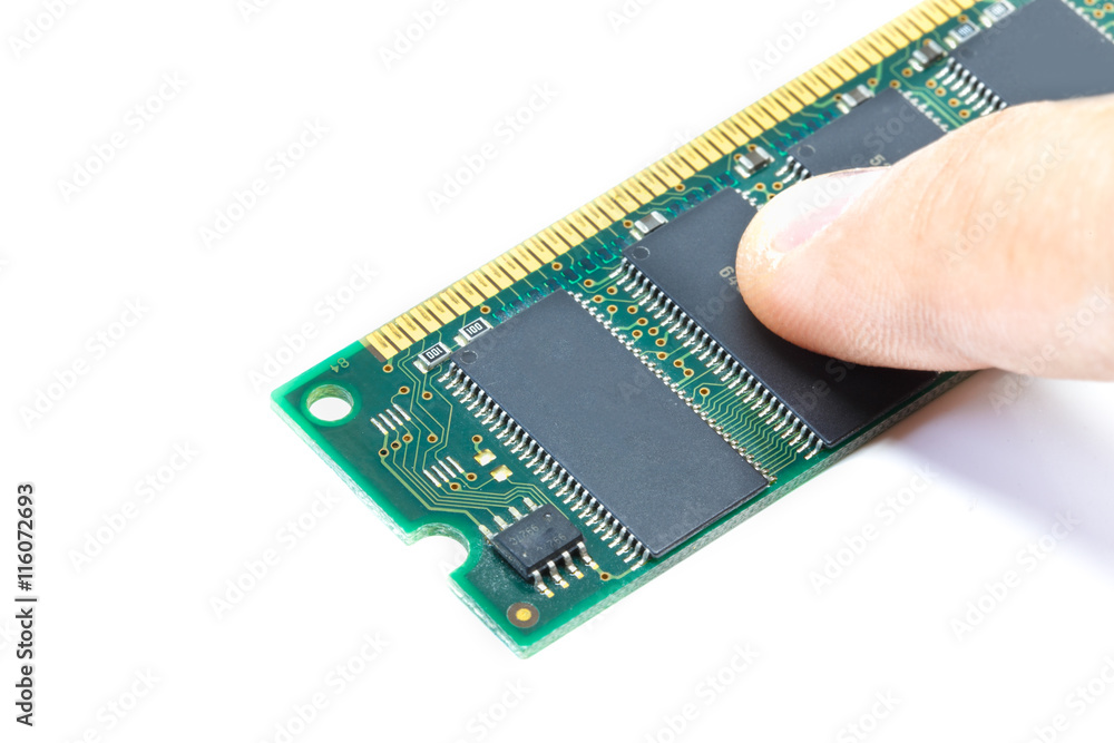 memory ram isolated White background memory ram isolated White background
