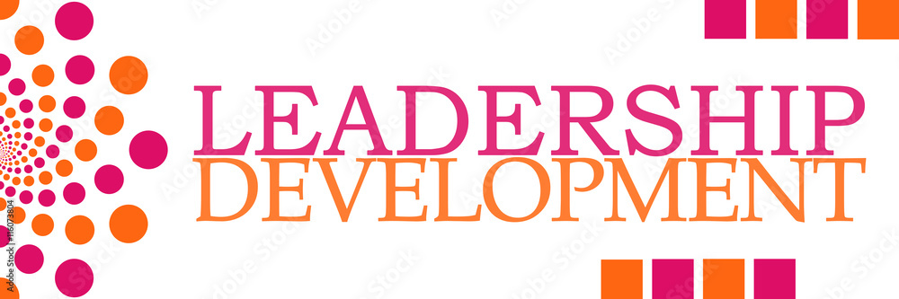 Leadership Development Pink Orange Dots Horizontal 
