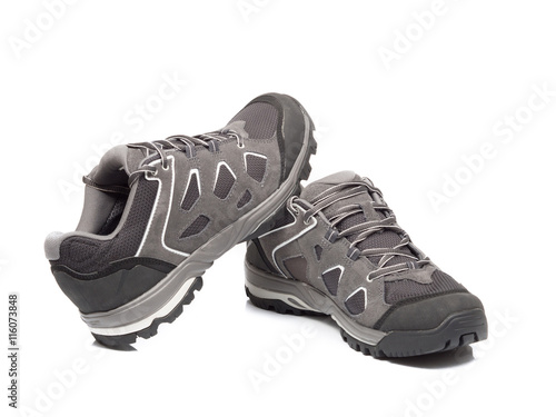 Walking shoes isolated on the white backgroun