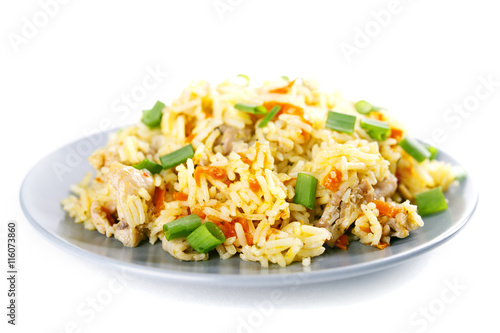 Pulav pilaf fried rice with meat