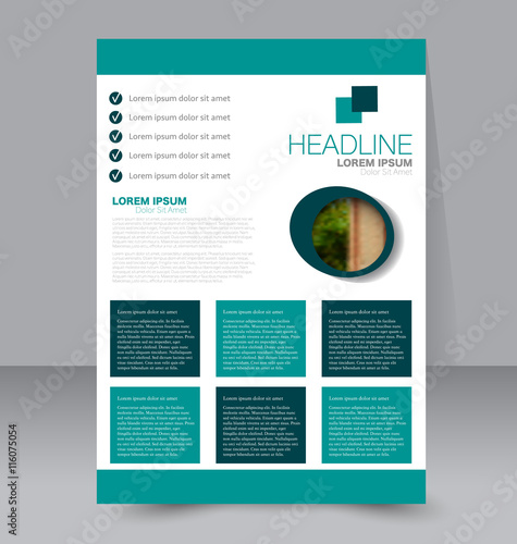 Abstract flyer design background. Brochure template. To be used for magazine cover, business mockup, education, presentation, report. Green color.