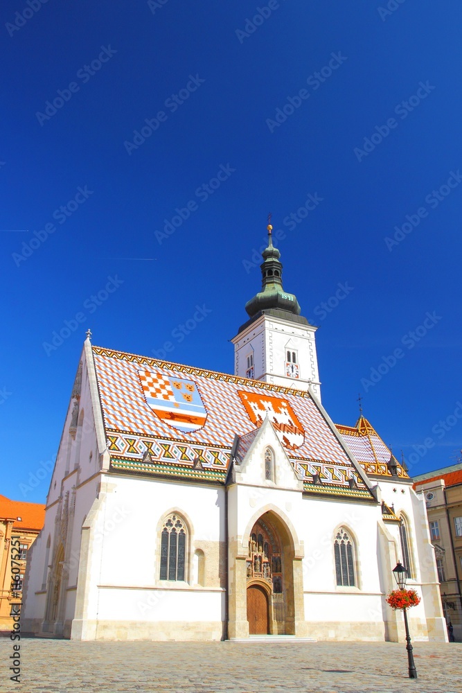 Beautiful church of St. Mark in Zagreb, Croatia