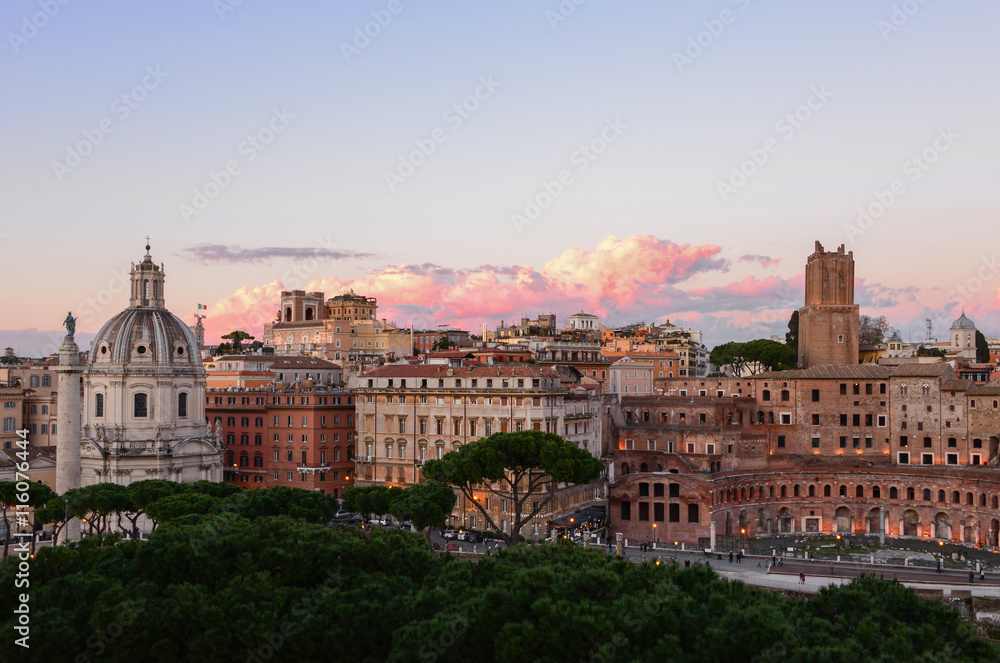Rome, the capital of Italy - Sunset from 