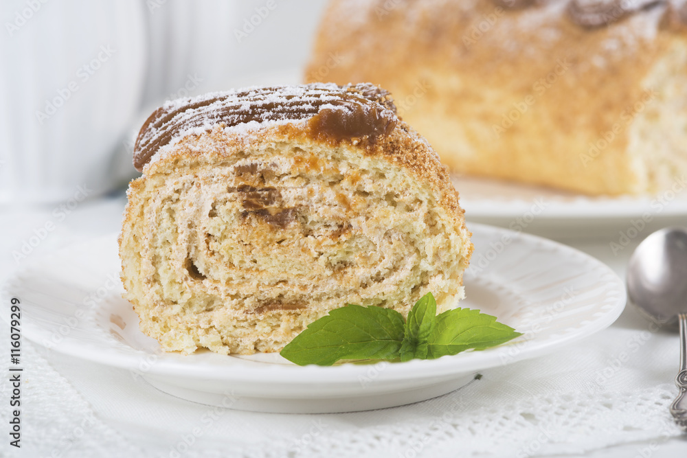 Biscuit roll with condensed milk Biscuit roll with condensed milk