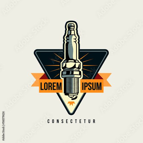 car spark plug emblem 