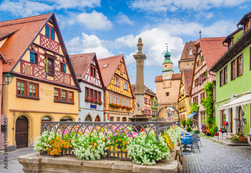 Medieval town of Rothenburg ob der Tauber, Bavaria, Germany photo