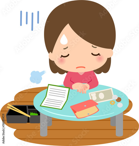 貧困に悩む若い女性