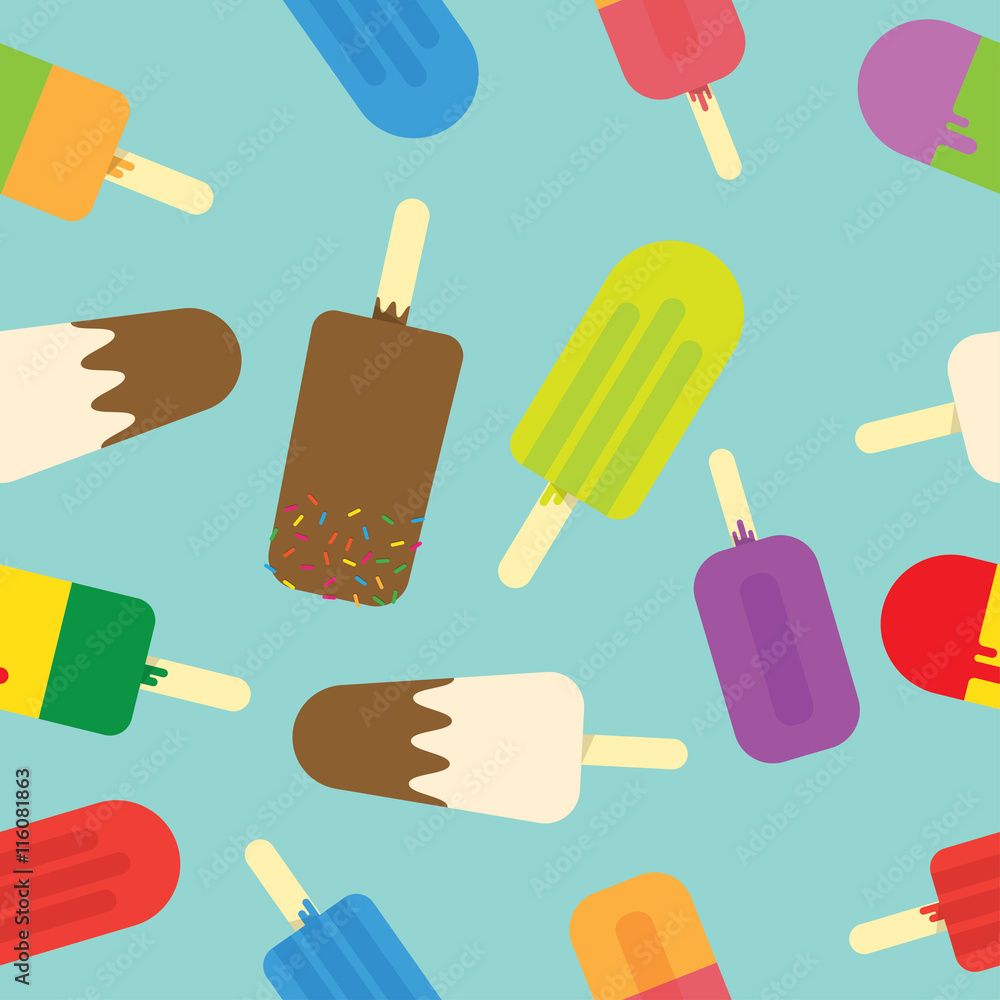 Ice cream seamless pattern