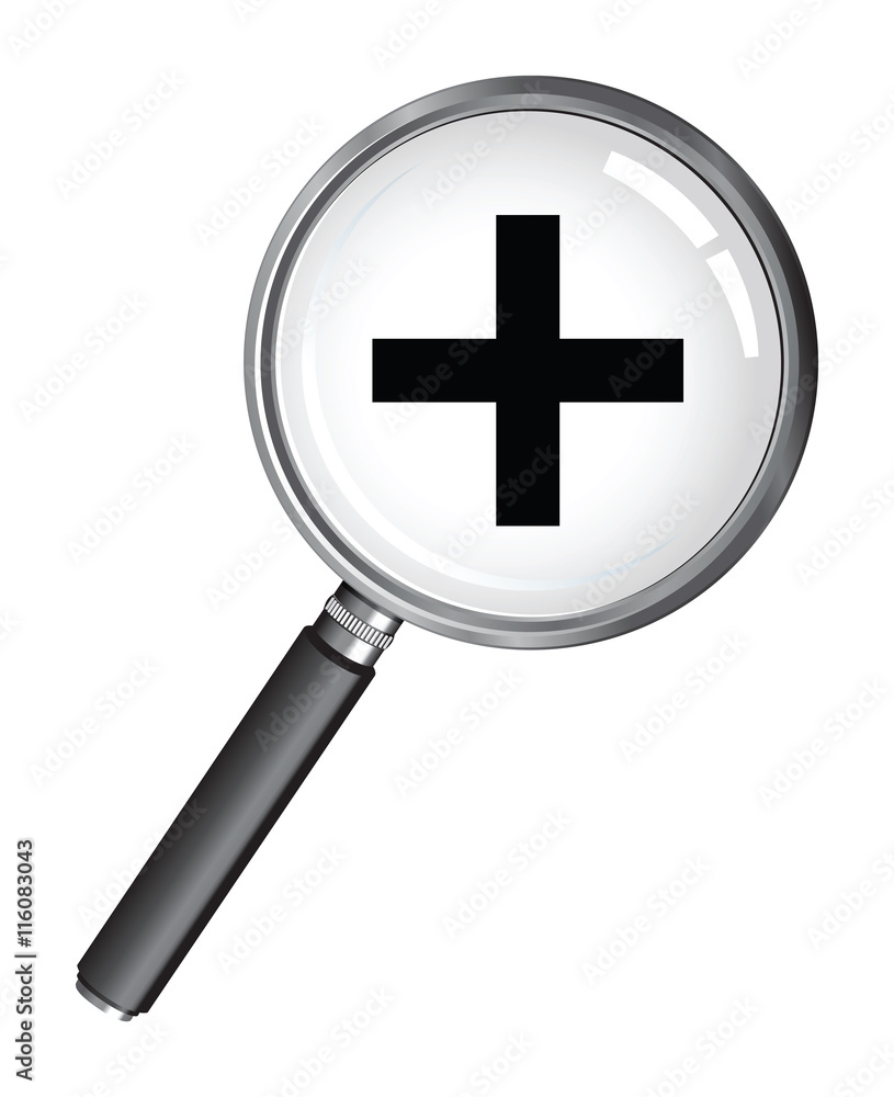 Fototapeta premium magnifying glass plus