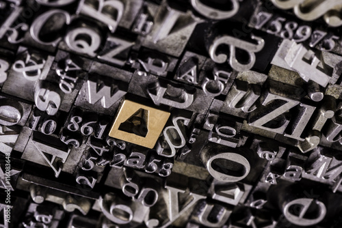 Historical letterpress types, also called as lead letters. These kind of letters were used in Gutenberg presses. These letters were the beginning of typography. And were used in typesetting