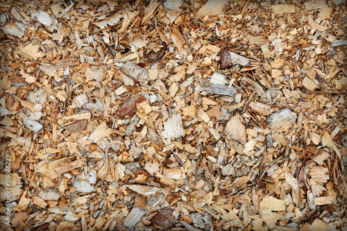 Waste of woodworking manufacture - sawdust background