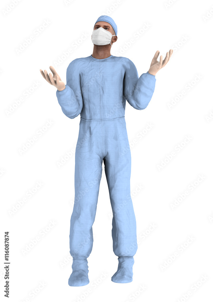 3D Rendering Male Doctor on White 3D Rendering Male Doctor on White