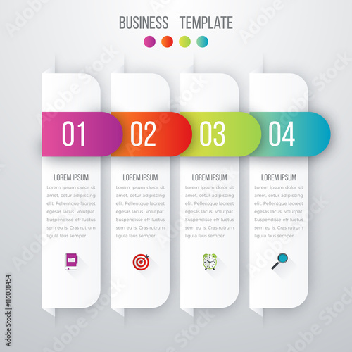 Vector illustration infographics four options