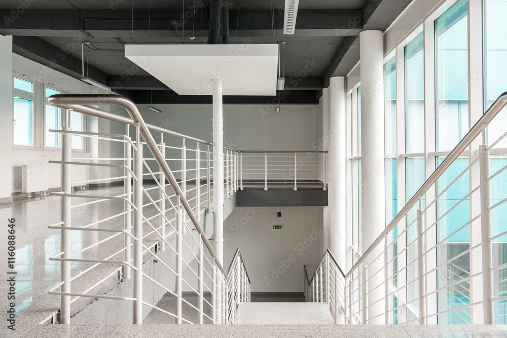 Fototapeta premium Bright, modern spaces of hallway of the university