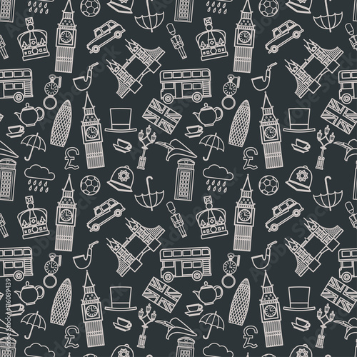 England seamless Pattern