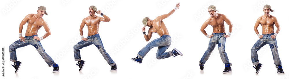 Dancer dancing dances isolated on white