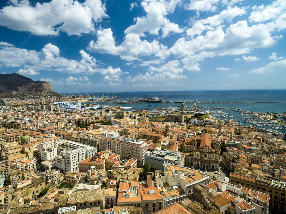 Aerial View of Palermo, Italy