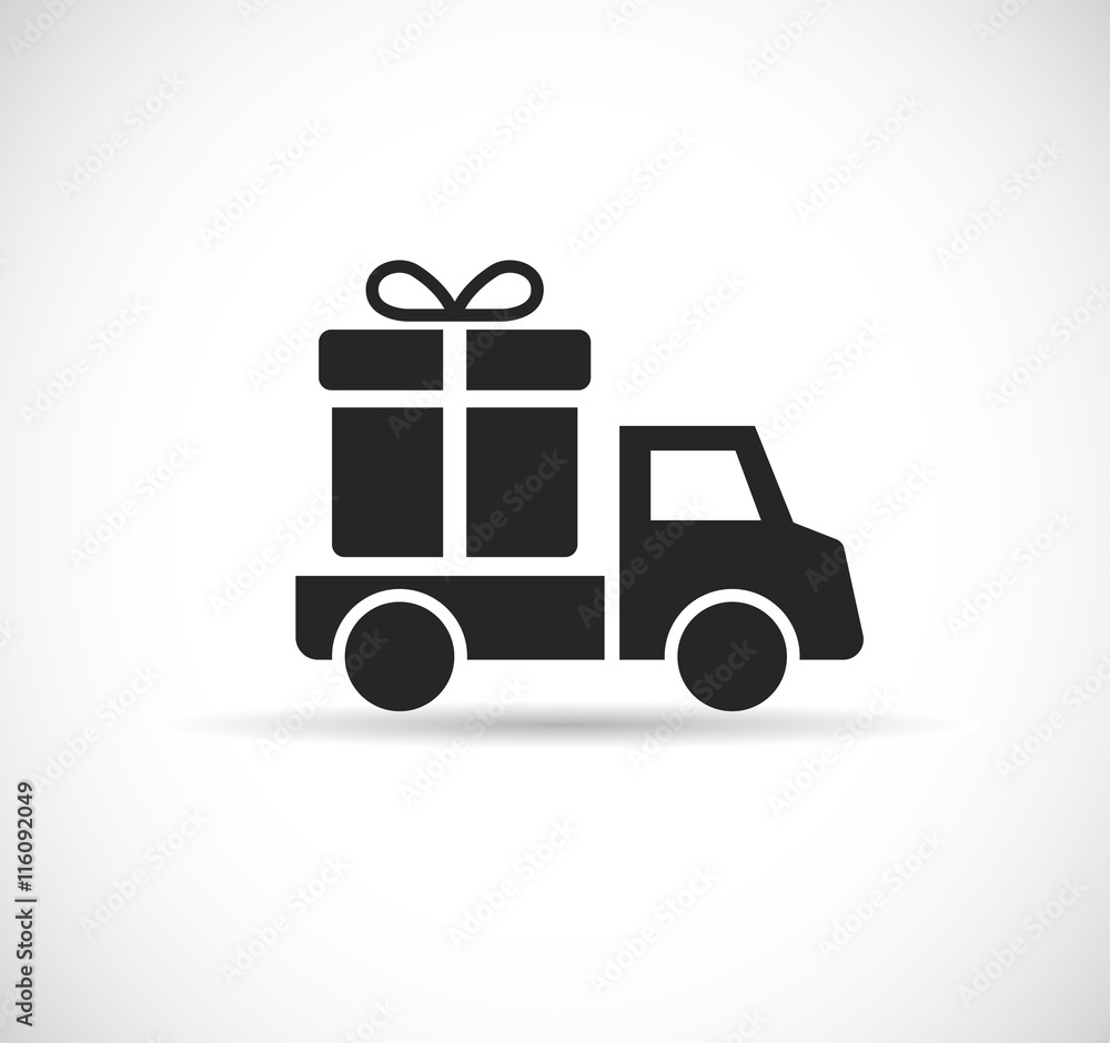 car delivery gift icon car delivery gift icon