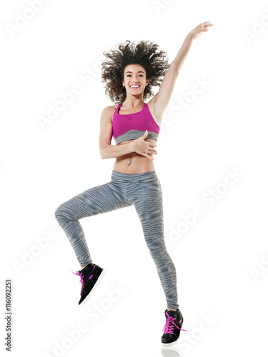 woman dancer dancing fitness isolated
