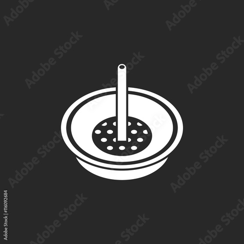 Hookah foil substitute simple icon on background