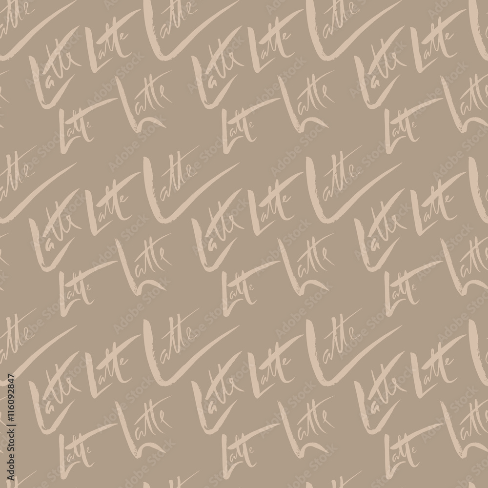 Vector illustration of seamless coffee pattern. Latte coffee Vector illustration of seamless coffee pattern. Latte coffee