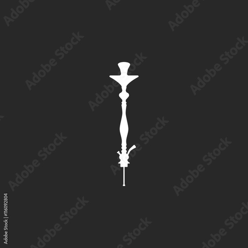 Hookah shaft simple icon on background