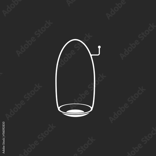 Hookah basket for coal simple icon on background