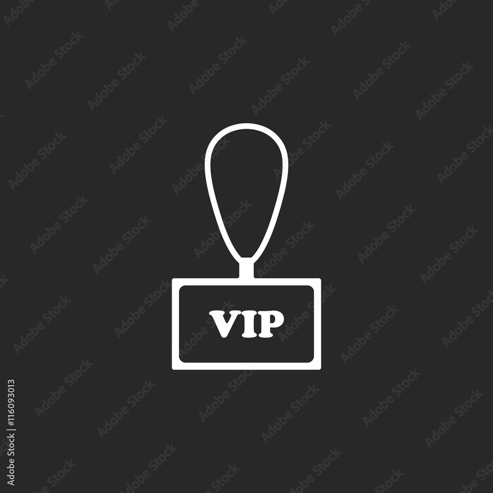 Festival badge vip simple icon on background Festival badge vip simple icon on background