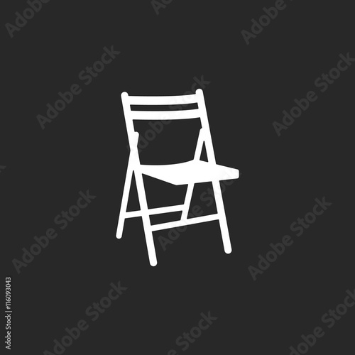 Festival Folding chair simple icon on background