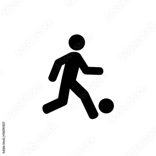 Football Concept with Man and Ball Icon
