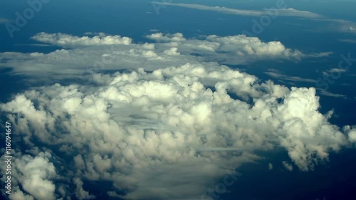 Big meteo cyclone formation aerial view photo