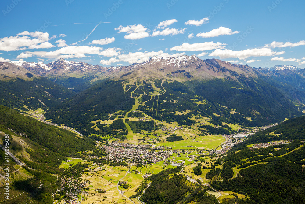 Obraz premium Bormio (IT) - Vista dal Monte Scale